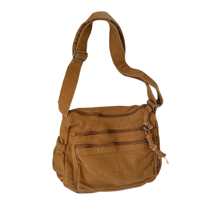 FRANKIE™ – Sac bandoulière en toile rétro à poches multiples