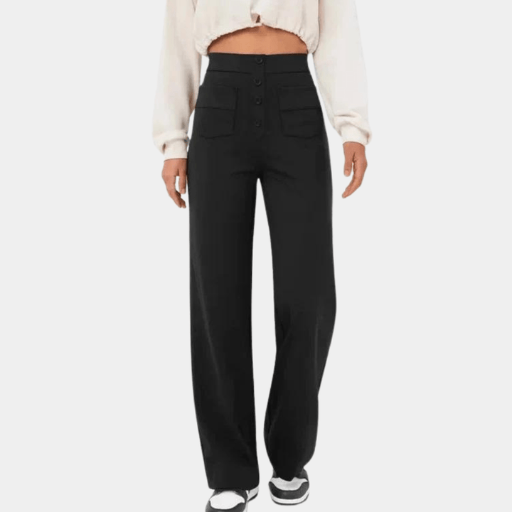 Pantalons à taille haute et jambes larges | Tendance et Confortables | Tissu Doux | Décontracté et Streetwear
