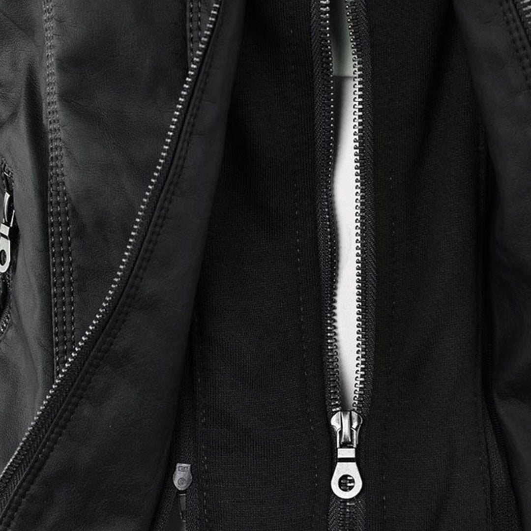 Callista hooded moto jacket