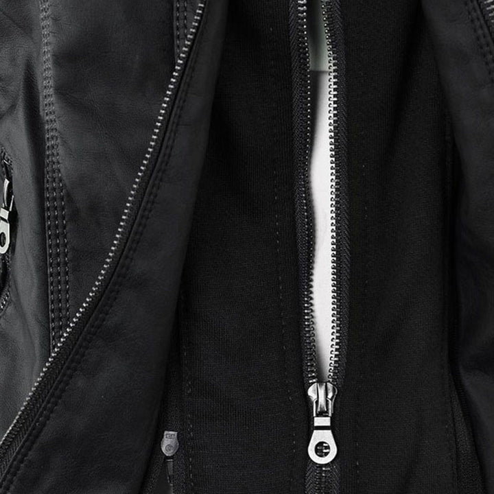 Callista hooded moto jacket