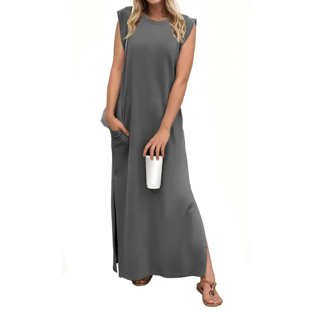 Wren™ – Robe Maxi Aérée avec Poches Fendues – Confort Absolu, Élégance au Quotidien