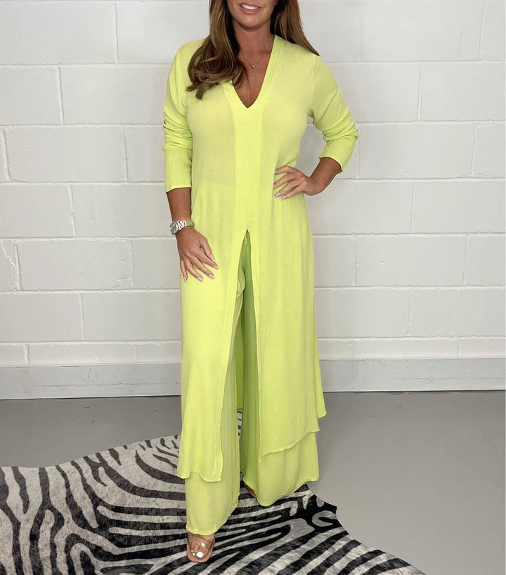 Ensemble Comfy Cherly™ en Deux Pièces | Blouse Fluide et Pantalon Large