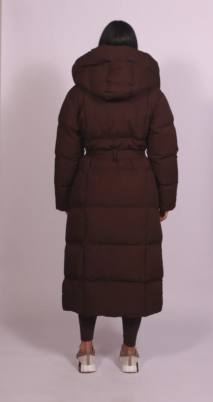 Carmen - Long Belted Puffer Coat