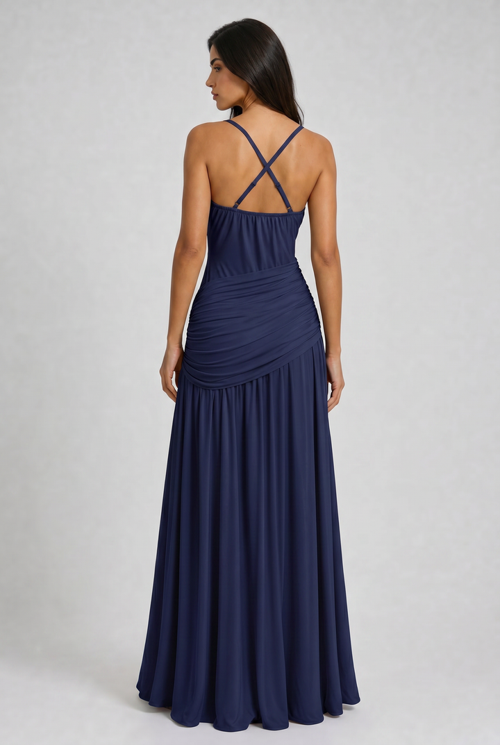 Mary - Elegant Draped Maxi Dress