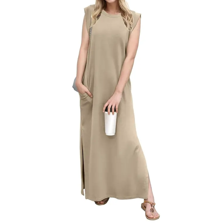 Wren™ – Robe Maxi Aérée avec Poches Fendues – Confort Absolu, Élégance au Quotidien
