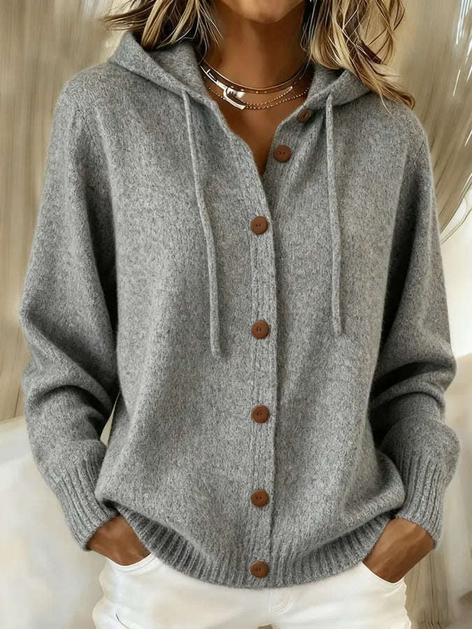 Begoña | Hooded Button Cardigan