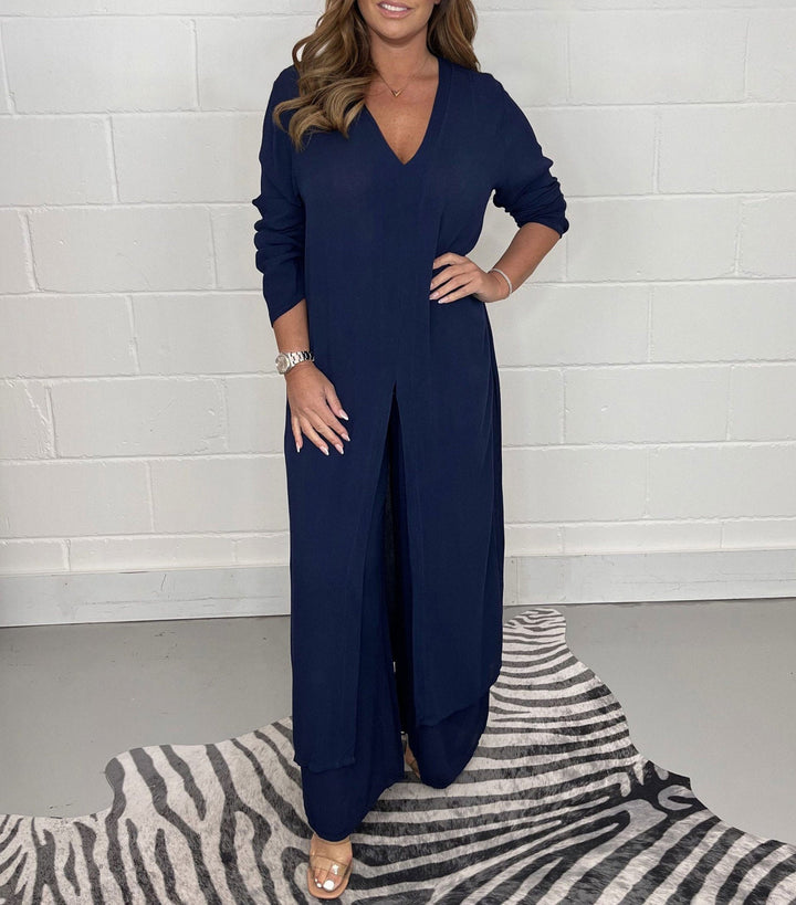 Ensemble Comfy Cherly™ en Deux Pièces | Blouse Fluide et Pantalon Large