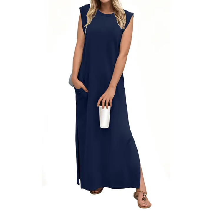 Wren™ – Robe Maxi Aérée avec Poches Fendues – Confort Absolu, Élégance au Quotidien