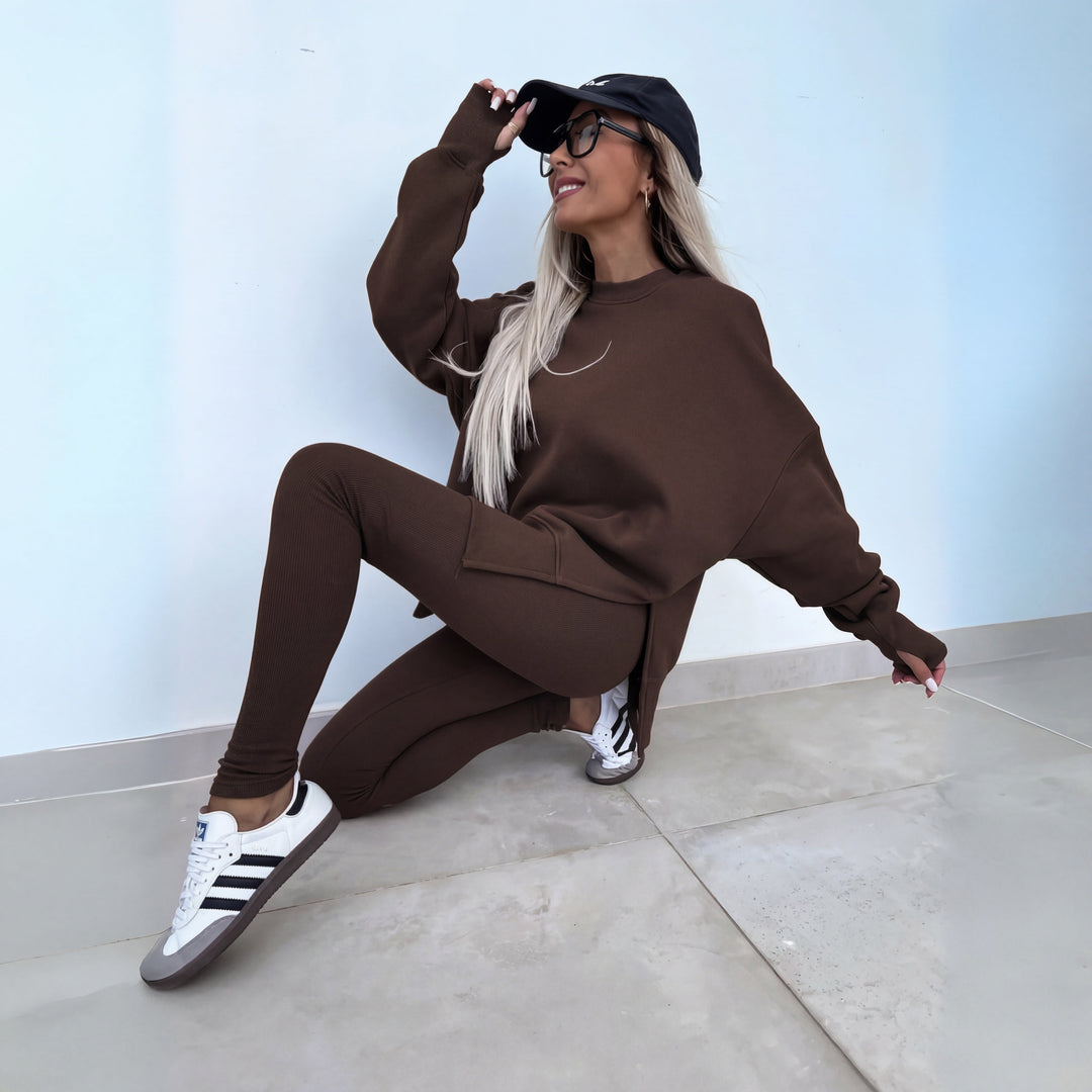 YACHI™ – Ensemble Décontracté Sweat à Manches Longues & Pantalon