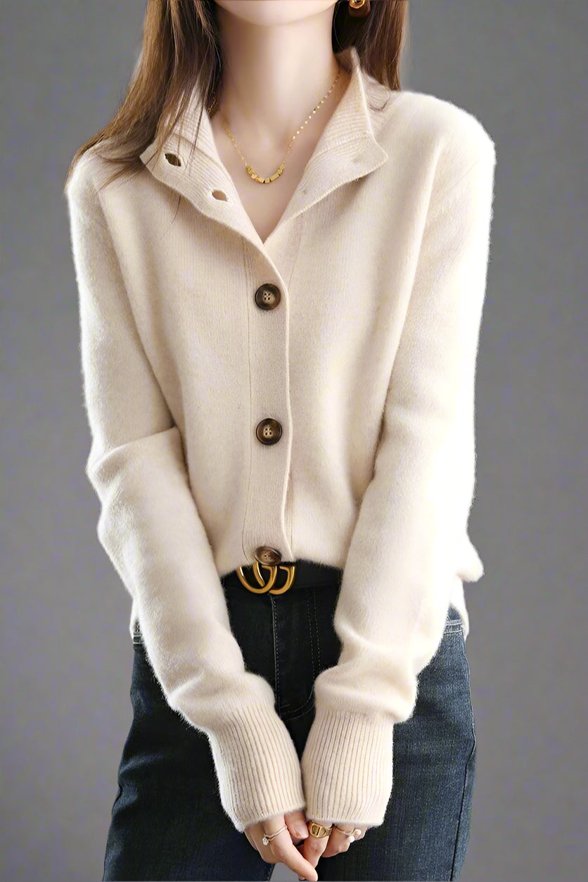 Valenza™ | Cardigan Élégant en Maille Douce
