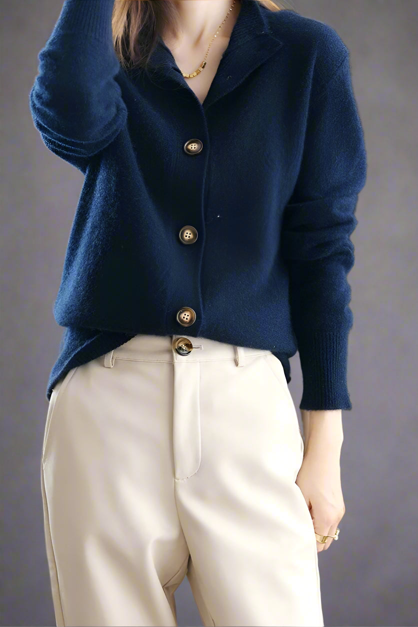 Valenza™ | Cardigan Élégant en Maille Douce