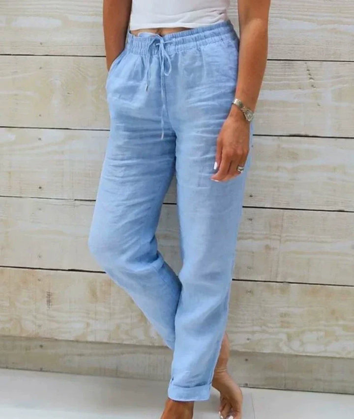 Pantalons en Lin Légers pour Femmes Confort Respirant