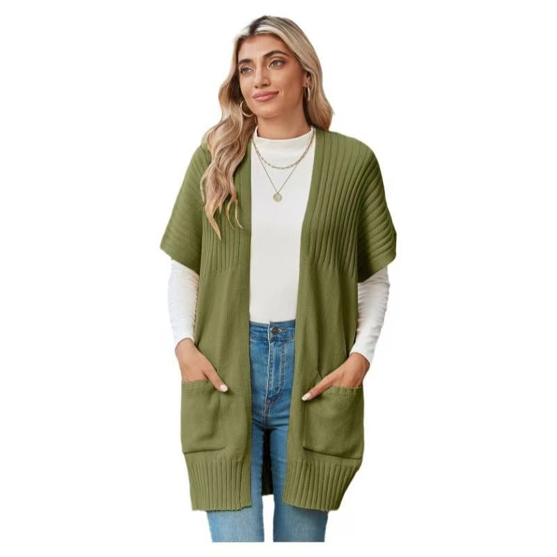 CASSAVA™ – Cardigan Léger en Maille Ouvert sur le Devant