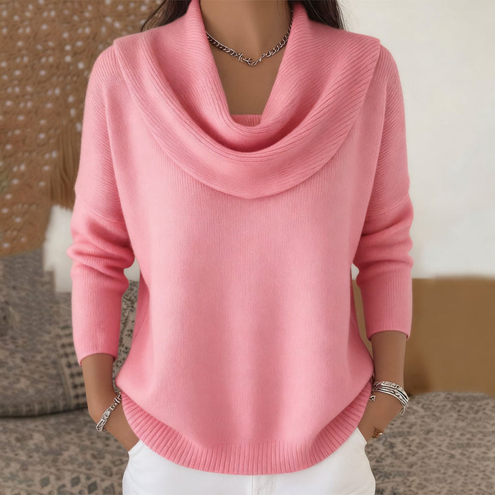 Julia | Draped Collar Jumper