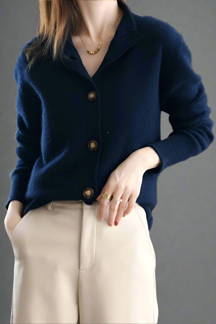 Valenza™ | Cardigan Élégant en Maille Douce