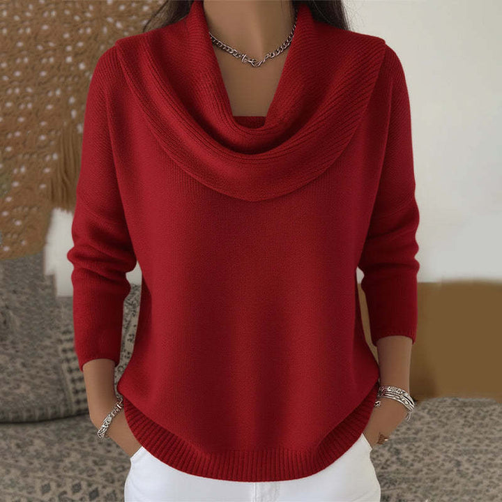 Julia | Draped Collar Jumper