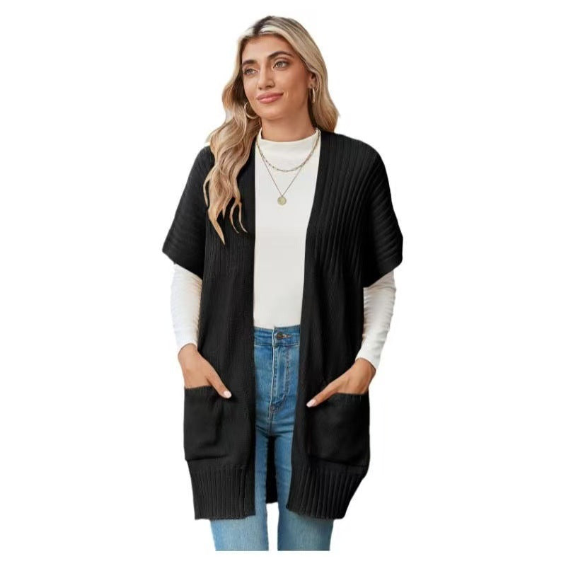 CASSAVA™ – Cardigan Léger en Maille Ouvert sur le Devant