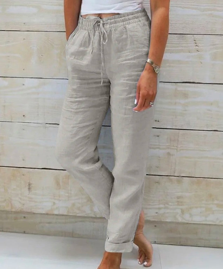 Pantalons en Lin Légers pour Femmes Confort Respirant