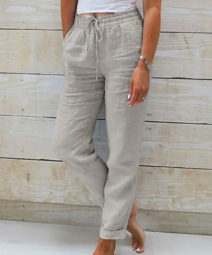 Pantalons en Lin Légers pour Femmes Confort Respirant
