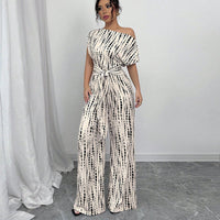 KENDI™ - Classy Wide-Leg Oblique Strap Jumpsuit
