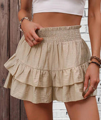JAMET™ - Casual Ruffle Tiered Boho Skorts