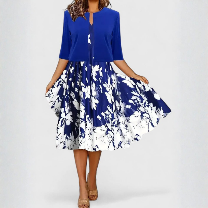 Chantal | Robe Midi en Coton Élégante