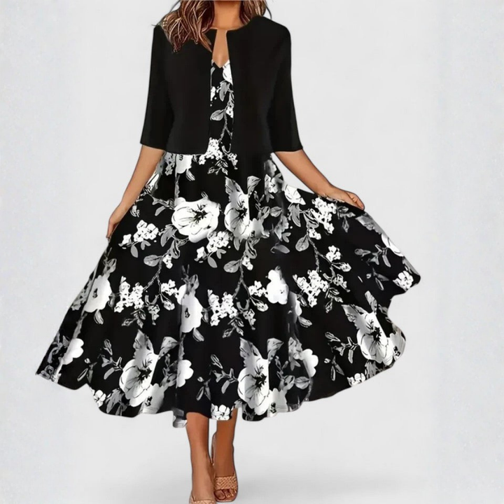 Chantal | Robe Midi en Coton Élégante
