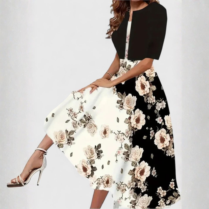 Chantal | Robe Midi en Coton Élégante