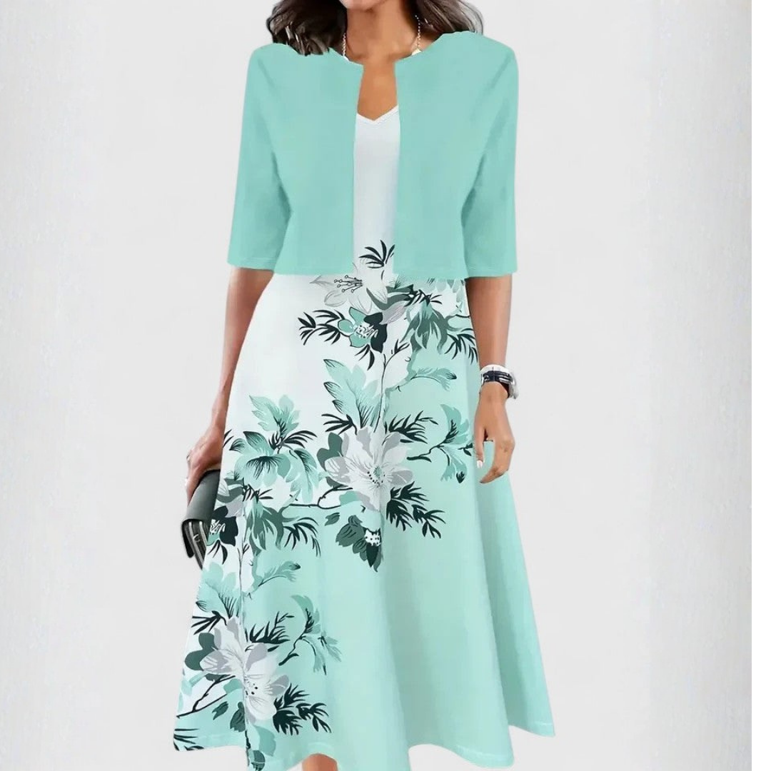 Chantal | Robe Midi en Coton Élégante