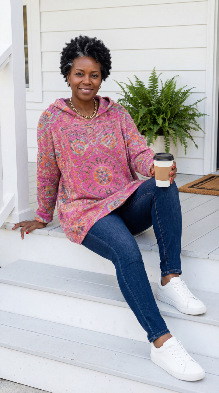 Aimee - Cozy Hooded Knit Sweater