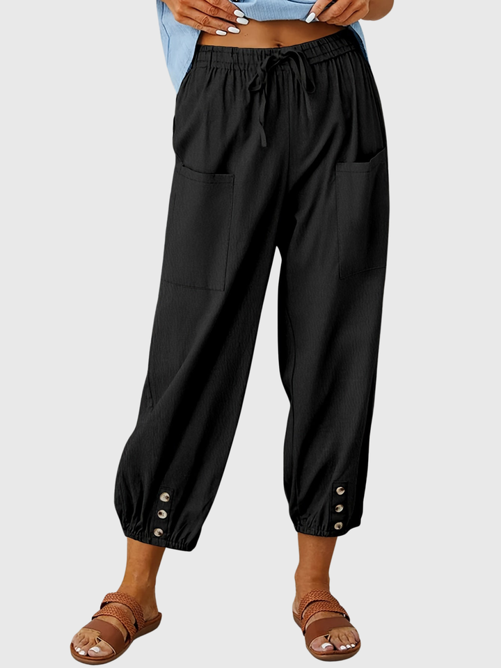 Tessa | Pantalons Relaxed à Manches Boutonnées