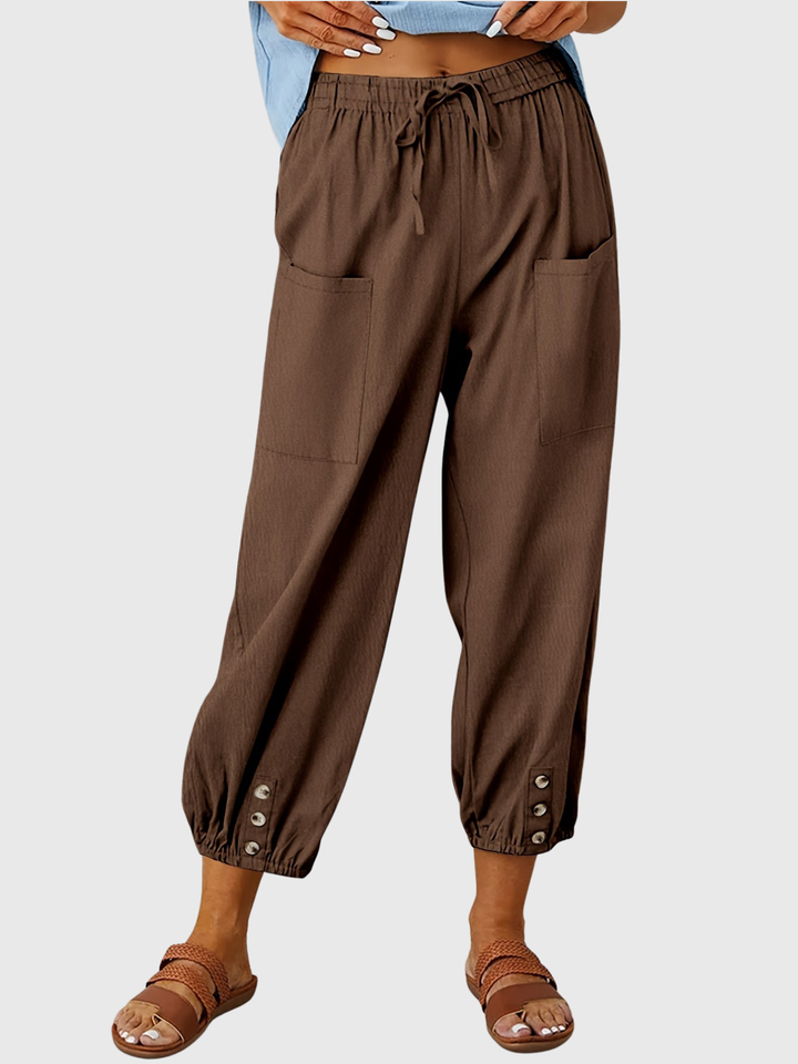 Tessa | Pantalons Relaxed à Manches Boutonnées