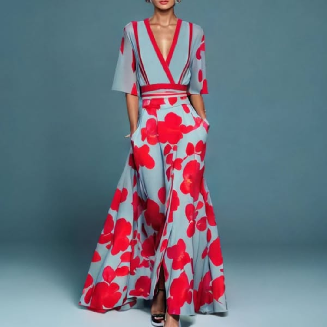 Flora- Elegant Floral Maxi Dress