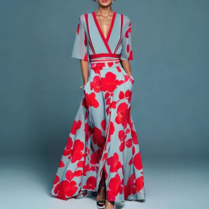 Flora- Elegant Floral Maxi Dress