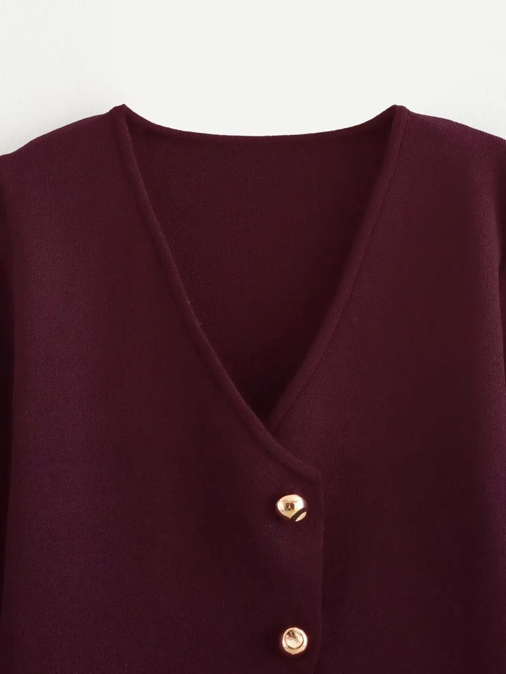 CLAIRE™ | Cardigan Asymétrique Élégant à Boutons