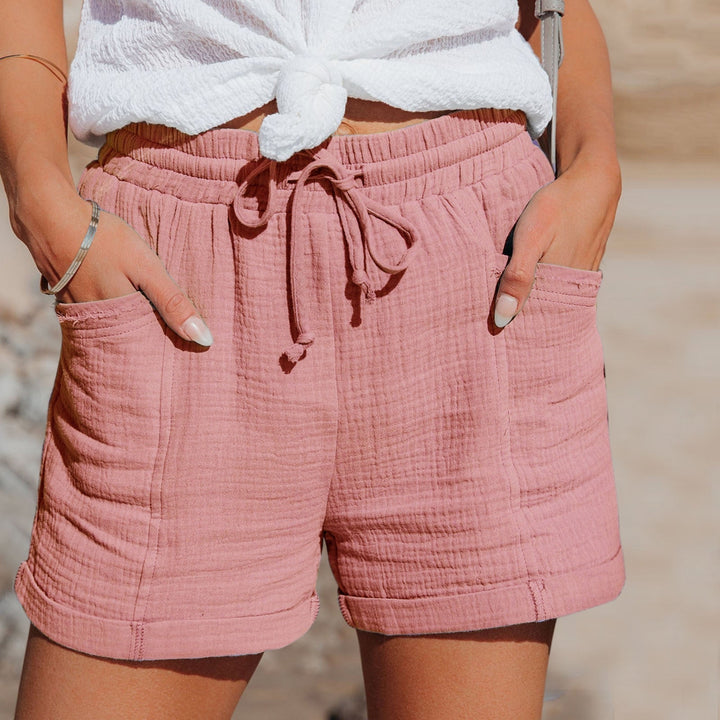 Shorts en coton doux avec cordon de serrage | Double gaze légère | Coupe décontractée