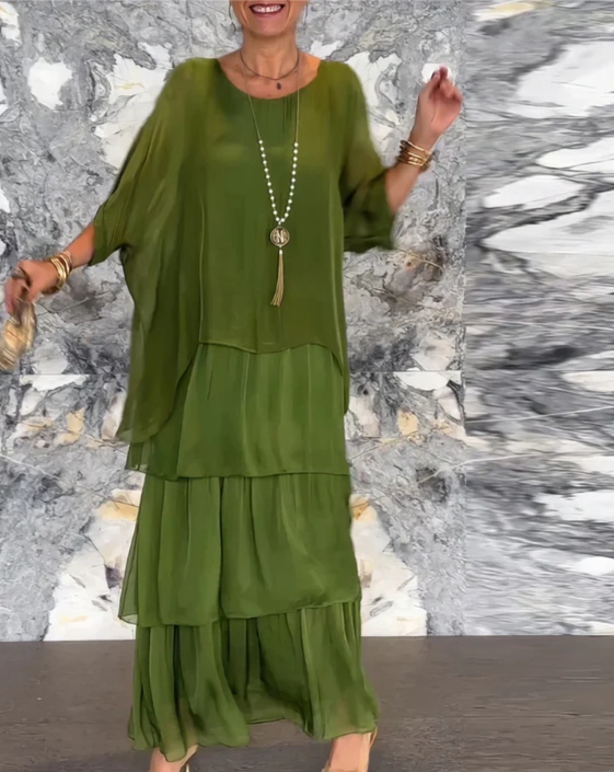 Caroline | Robe Maxi Élégante et Fluide