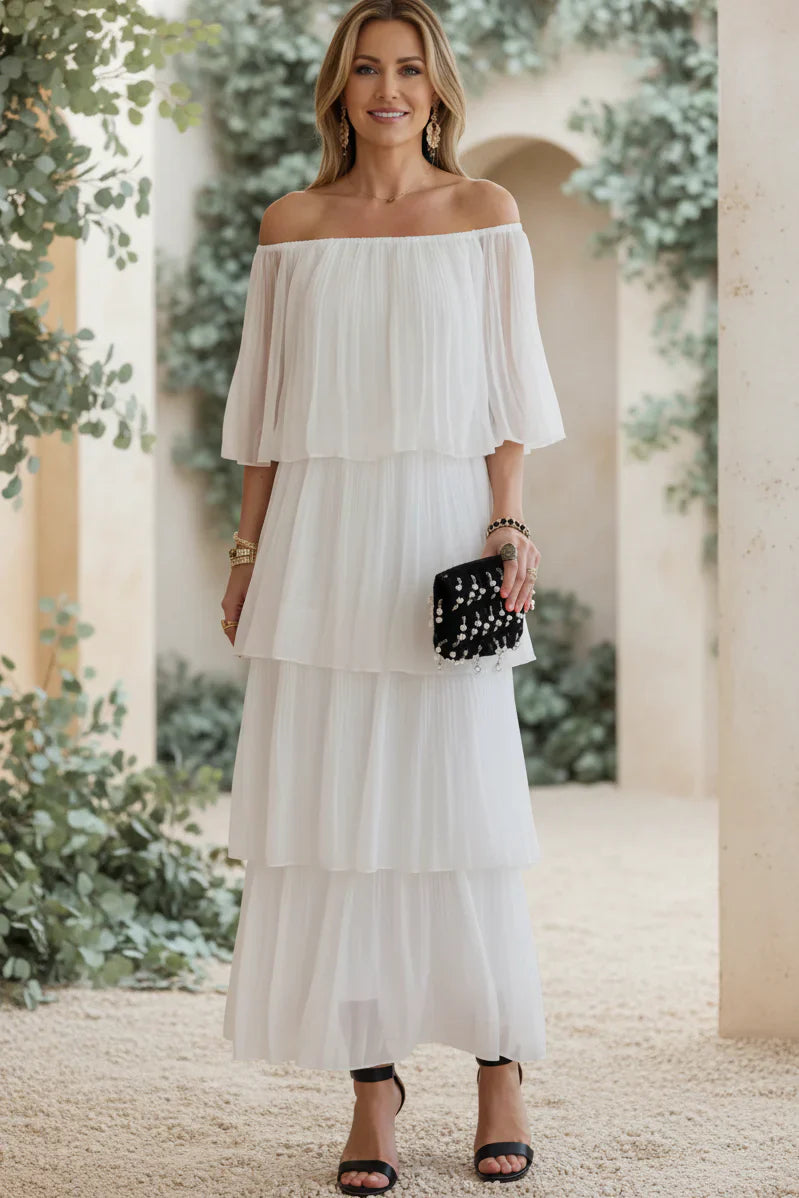 NOIRÉ - PLEATED EVENING GOWN