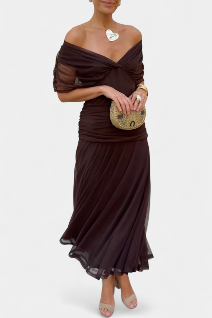 Sophia - Elegant Tummy-Concealing Pleated Dress