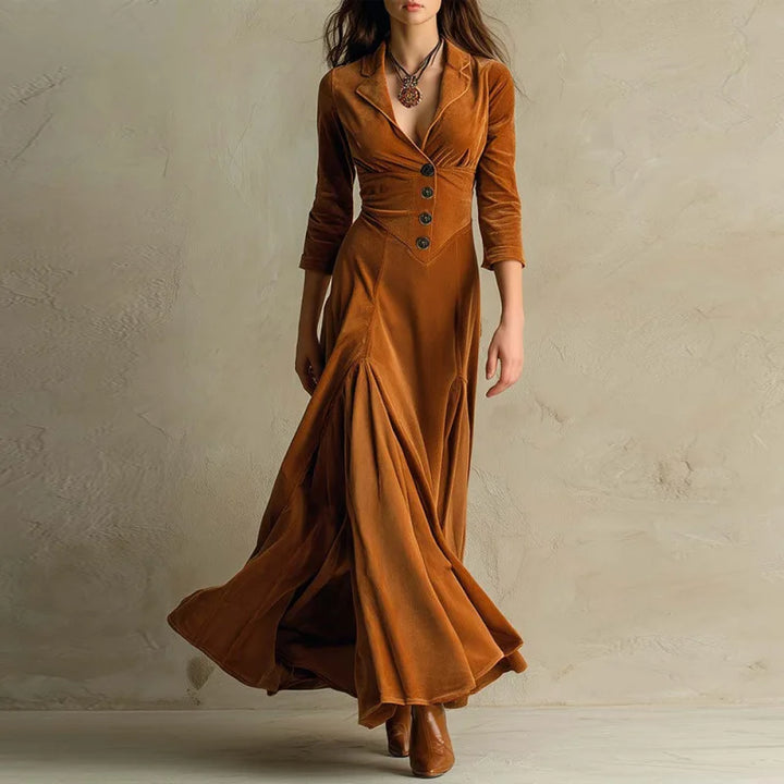 Anna | Robe Longue en Velours