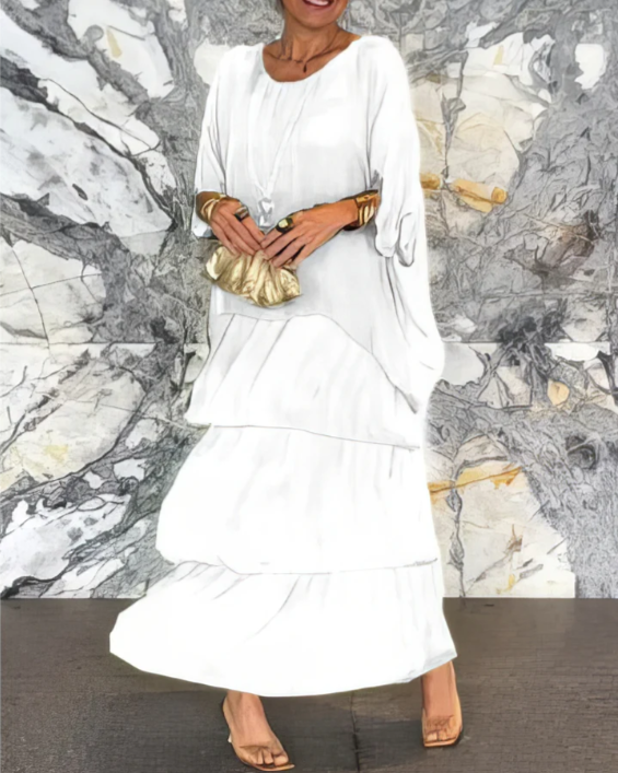 Caroline | Robe Maxi Élégante et Fluide