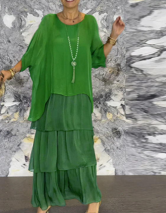 Caroline | Robe Maxi Élégante et Fluide