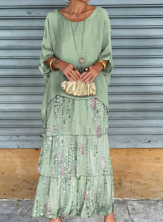 Caroline | Robe Maxi Élégante et Fluide