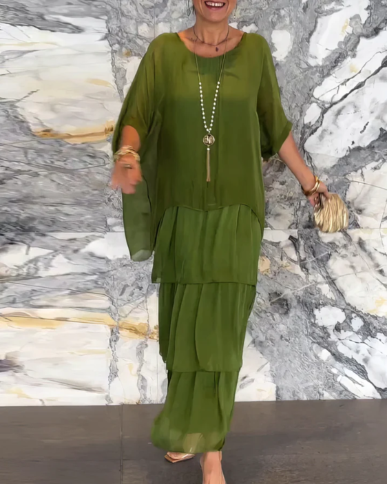 Caroline | Robe Maxi Élégante et Fluide