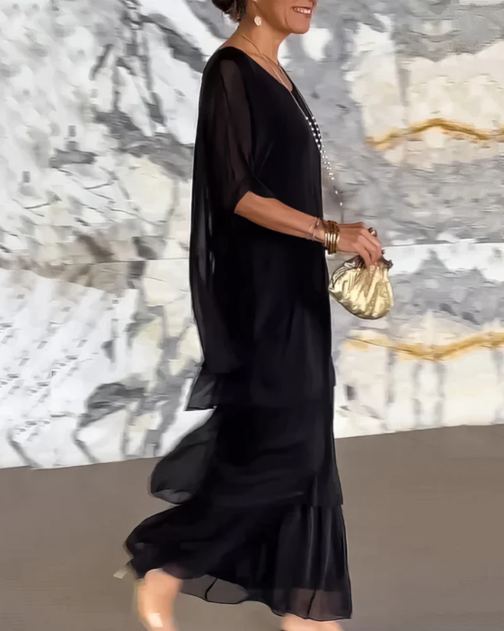 Caroline | Robe Maxi Élégante et Fluide