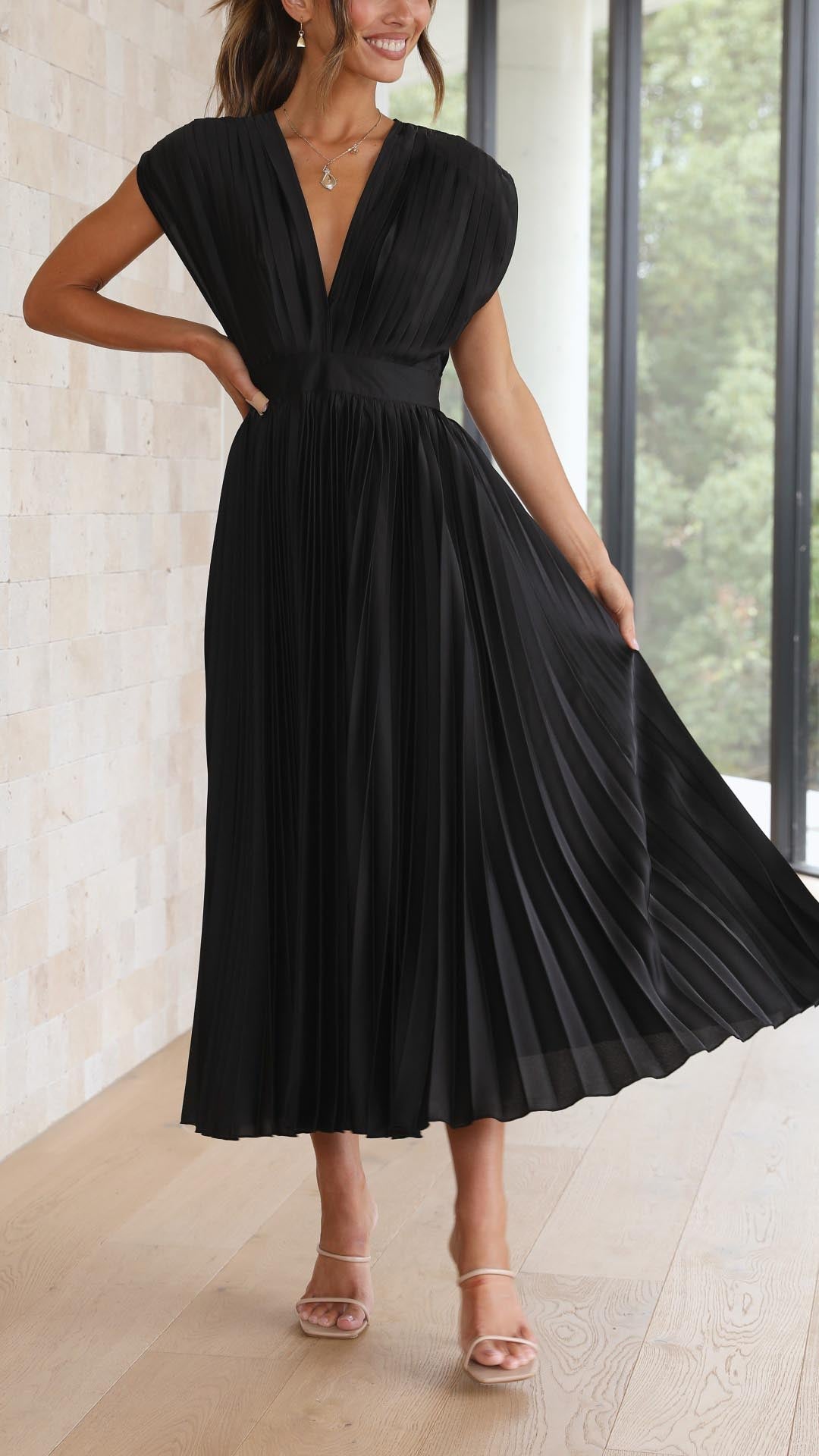 MARIA | Robe plissée élégante