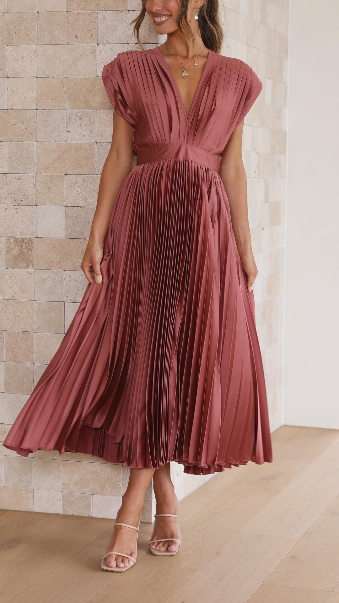 MARIA | Robe plissée élégante