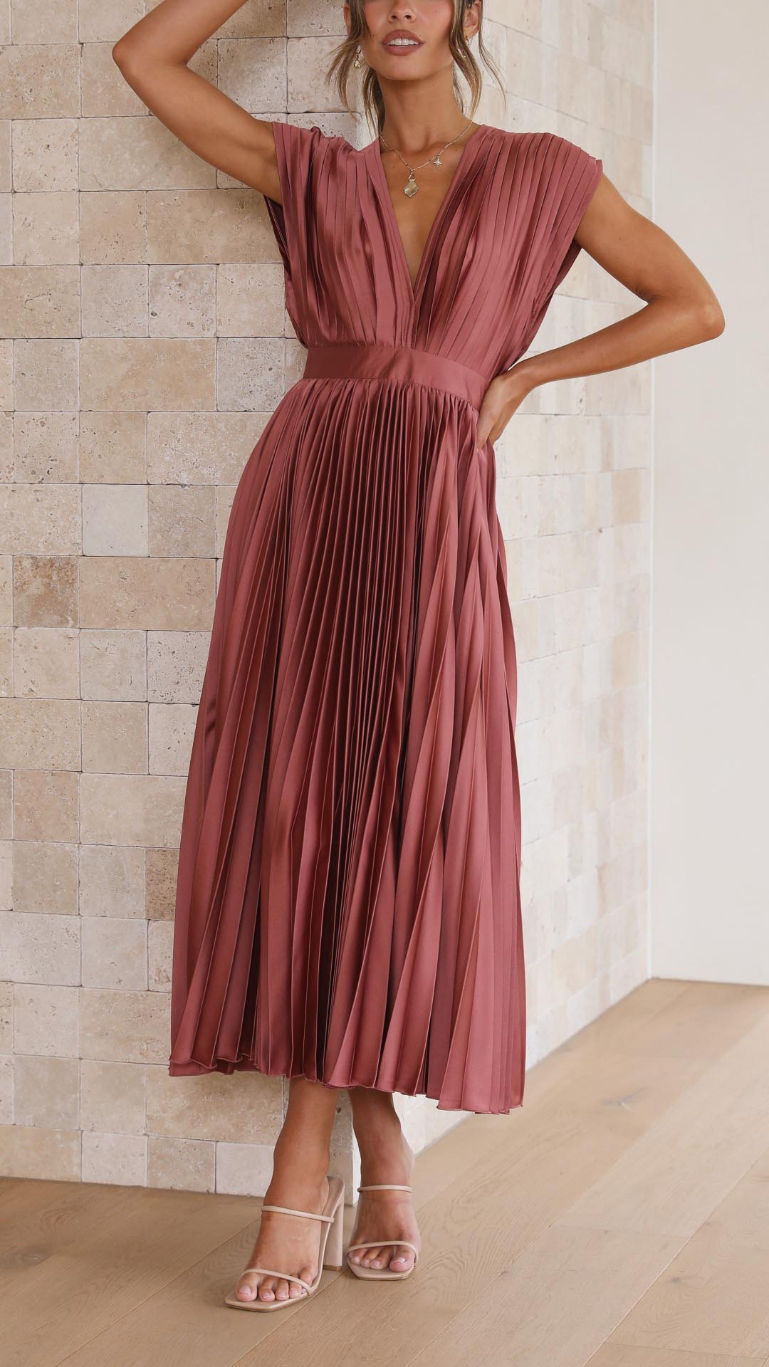 MARIA | Robe plissée élégante