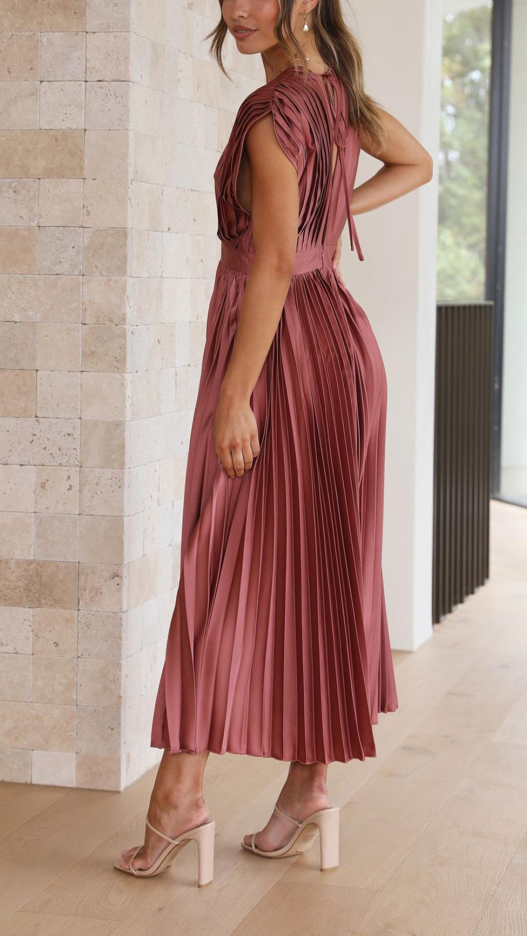MARIA | Robe plissée élégante