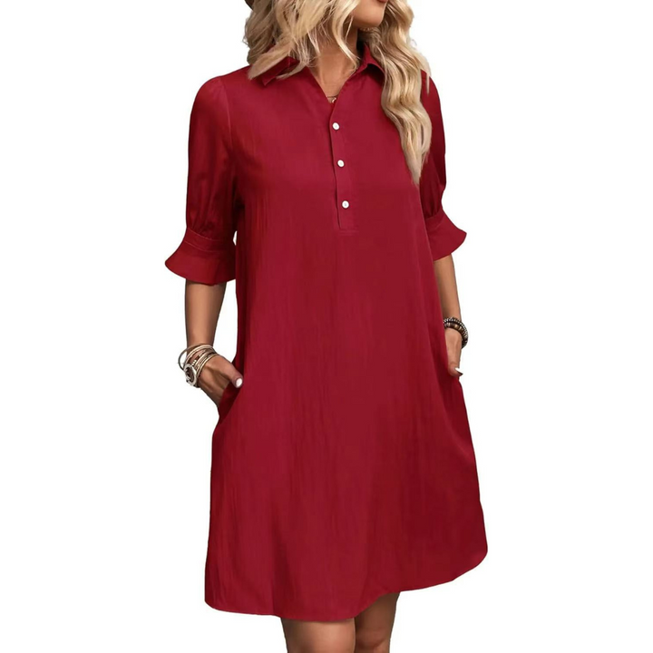 Franchesca™ - Robe Chemise Décontractée à Boutons